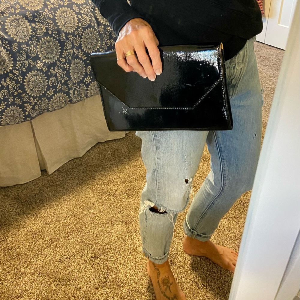 Gorgeous Halogen clutch. Only used once! Patton leather.